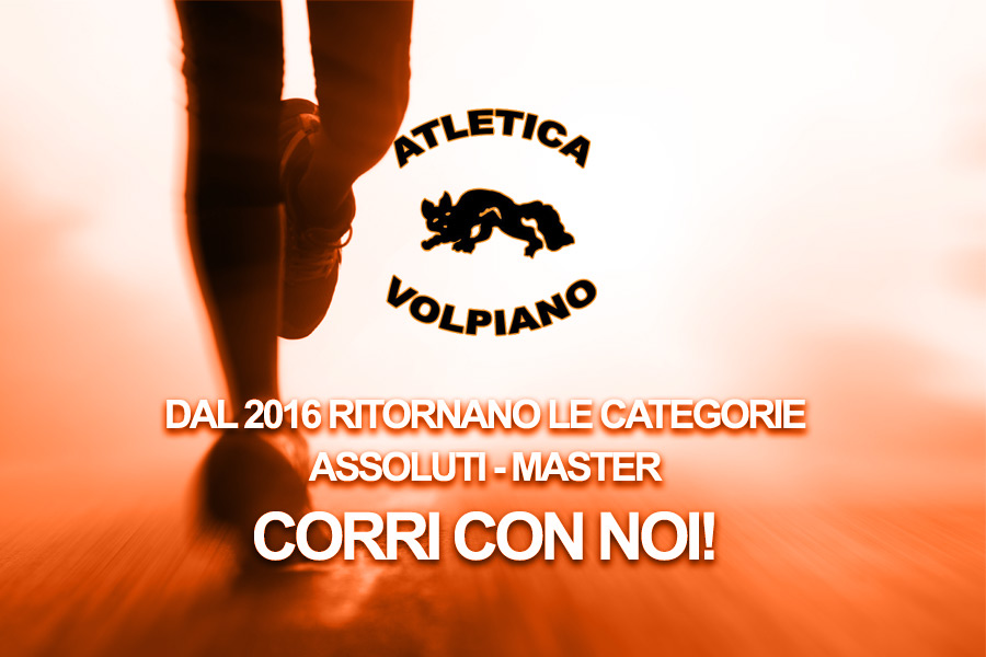 Novità 2016: categorie assoluti e master!